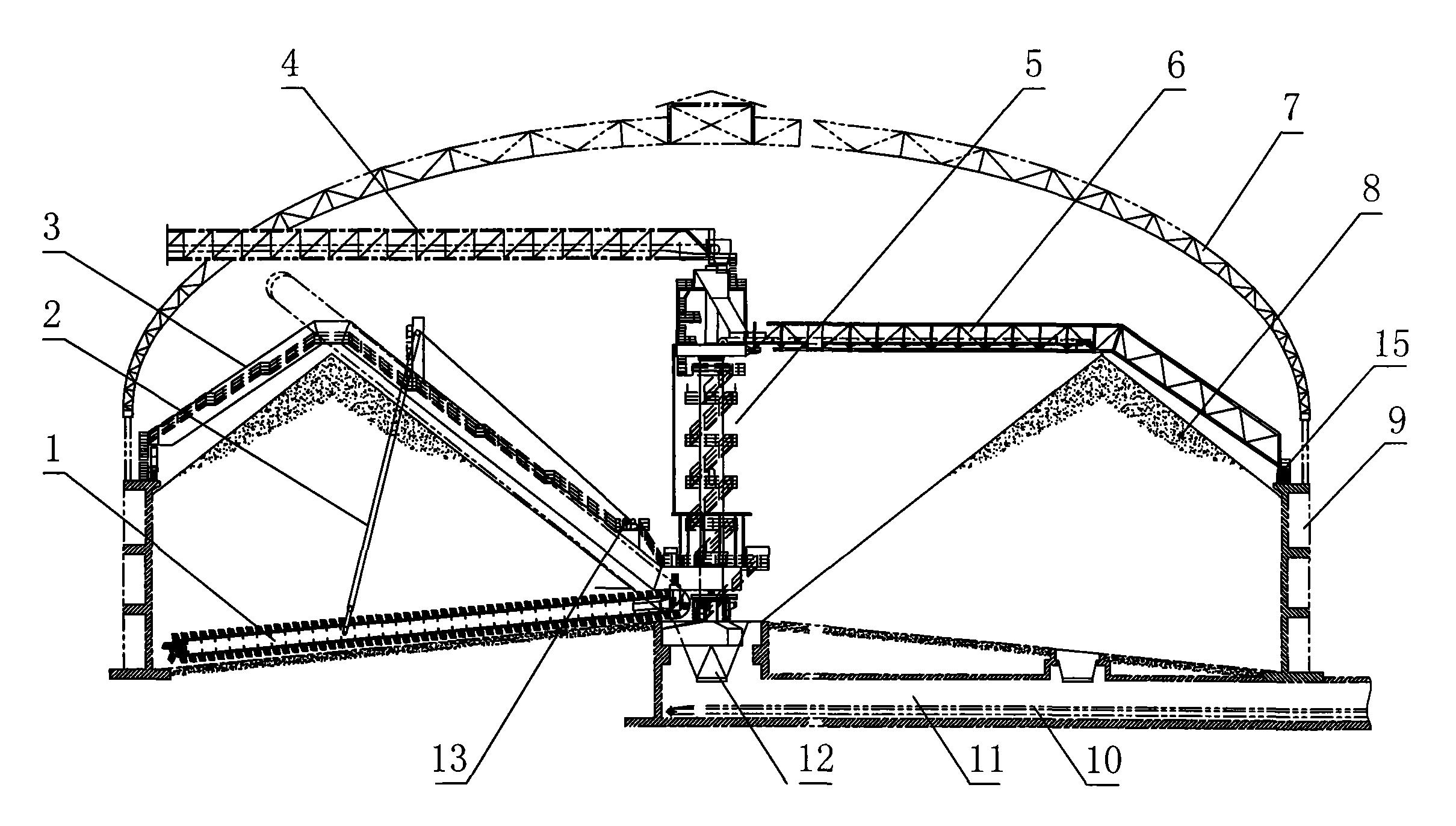 Stacker reclaimer for customer Conch group Jidong group CR group Huaxin Cement Lafarge Cement high efficiency continuous loading