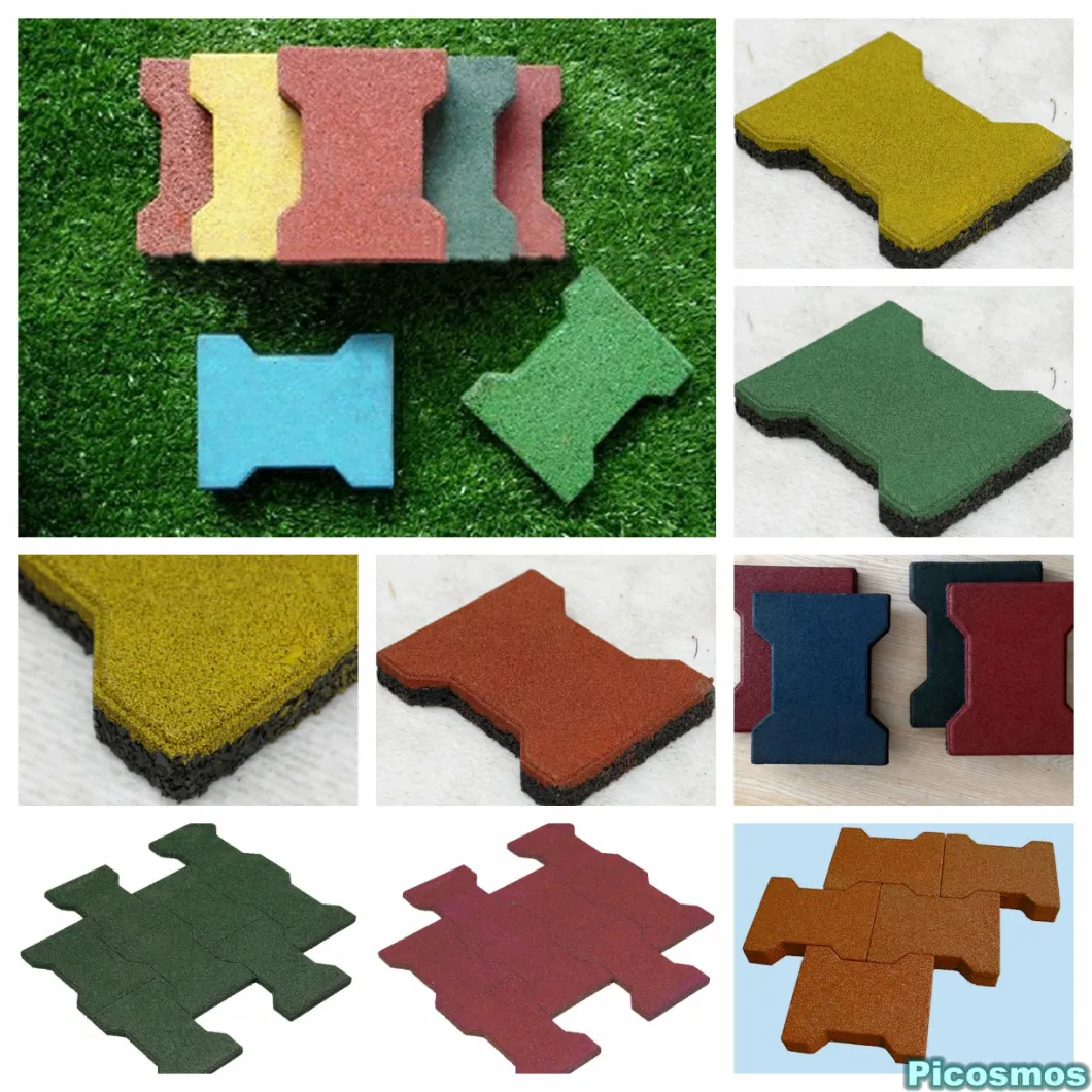 Outdoor Garden Playground Rubber Tiles, Gym Rubber Floor Tiles, Rubber Floor