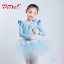 Little girl long sleeve butterfly girls' dresses skirts latin dance costumes D031006