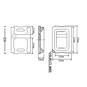 0,5 Вт Красный светодиод SMD 2835 Светодиод 620-625 нм