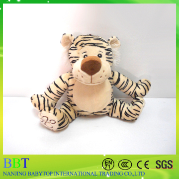 2016 customized cute sitting tiger plush toy