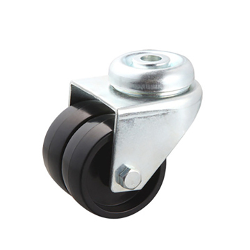 Bolt Hole Dual-wheel Casters with PVC Wheels