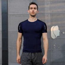 Men Bodybuilding Compression Short Sleeve T Shirts