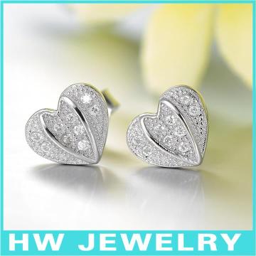 HWME314 silver rhinestone earring