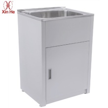 Acero inoxidable gabinetes de lavandería de baño blanco moderno