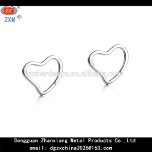 metal drill crystal love heart key rings
