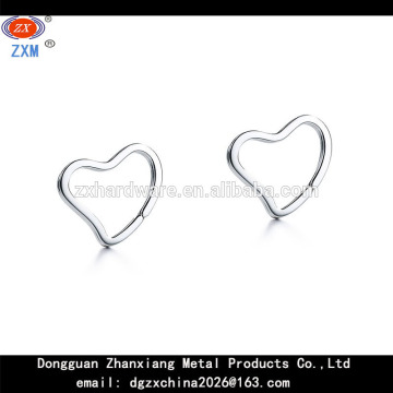 metal drill crystal love heart key rings