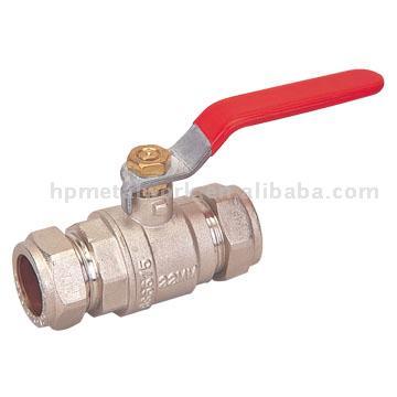 Brass compression ball valve