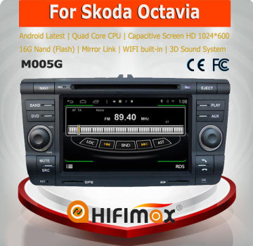 Hifimax Android 4.4.4 for skoda octavia car dvd / skoda octavia car multimedia /skoda octavia a4/octavia a7/skoda octavia rs