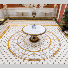 Popular hotel water jet marble flooring design