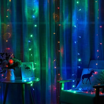 300LED Curtain LED Fairy Lights 110V-220V Connectable Twinkle Effect Party String Light