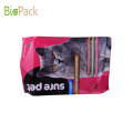 Bolsa de comida para animais de estimação com impressão colorida e bolsa de reforço para ração para peixes com boa vedação