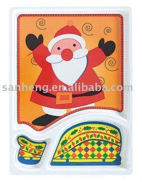 Rectangle X'mas melamine dishware