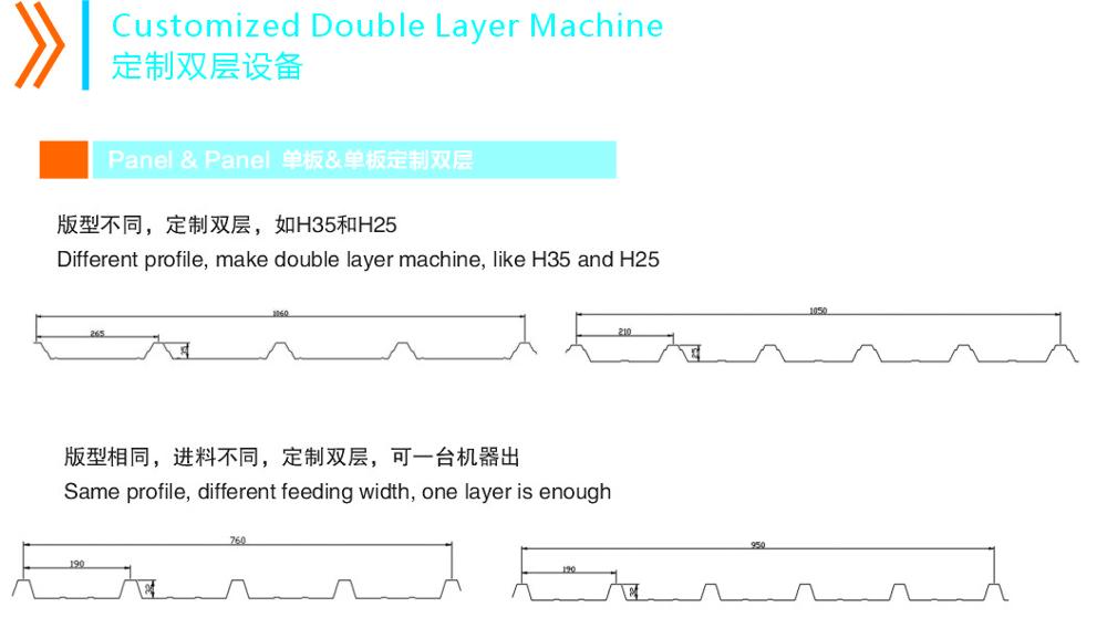 double layer metal tile roll forming machine