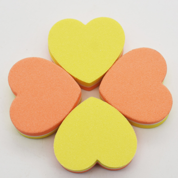 Heart Shaped Double-sided Sandpaper Sponge Nail File