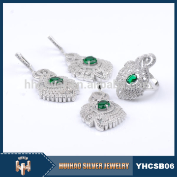 925 sterling silver emerald cz fantasy jewelry