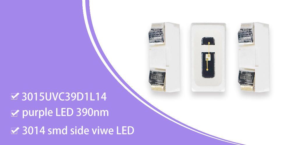 3015UVC39P1L14 390nm LED Emitters 3014 Side View LED