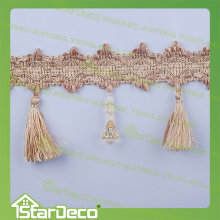 Beautiful lace trimming fringe for curtain, Guangzhou curtain lace supplier