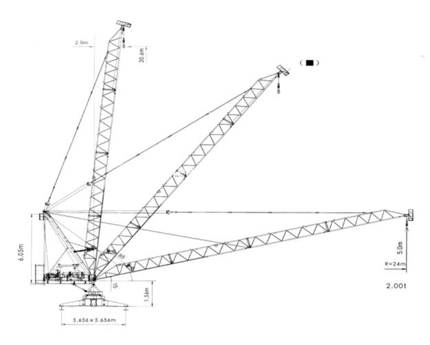 Guindaste de telhadura Roofing Crane