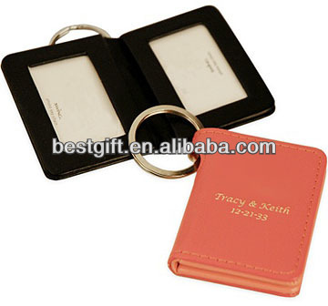 leather card holder key chain