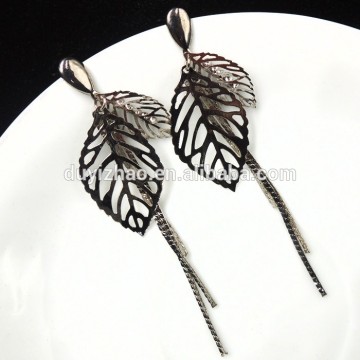 metal jewelry alloy leaf shape earring
