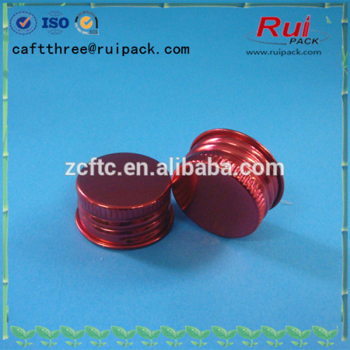 2015 new design Twist-off aluminum cap for wine whisky vodka bottle, red aluminum cap for drinking water bottle 24-410