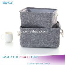 WBN-08: Roda wholesale Cotton and linen storage box, square storage box,home storage box,desktop cosmetic storage box