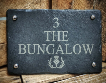 Personalized Slate House Name Sign 25x17CM Gift
