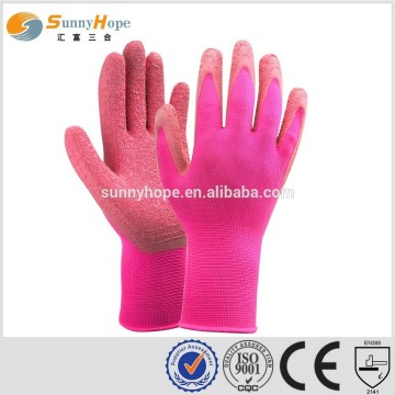 sunnyhope pink safety gardening gloves