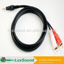 A/V cable,Stereo 3.5 jack to 2RCA male A/V cable,professional A/V cable