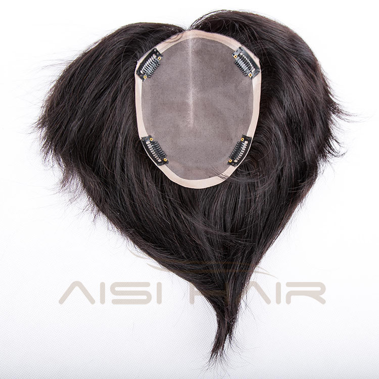Aisi Hair Top Quality Cheap Factory Price 100%  Malaysia Human Hair Toupee For Black Women