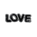 Love letter patches black Sequin Embroidery