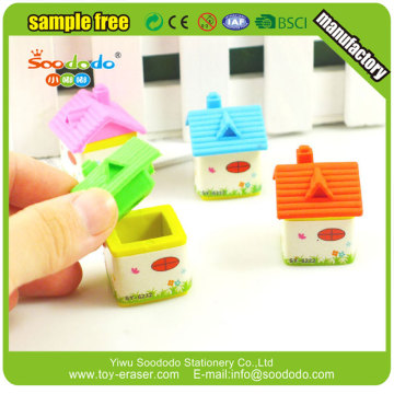 Funny sex 3D house eraser student stationery