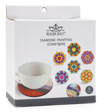 DIAMOND PAINTING COASTER KIT: Customizable Home Decor Project