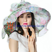Sweet Tea Organza Derby Hat with with Ruffled Bow