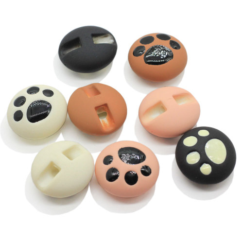 Nuovo arrivato Multi Colori Cat Paw Button Resina Cabochon Decorazione Perline Artigianato artificiale Ornamento fatto a mano Accessorio