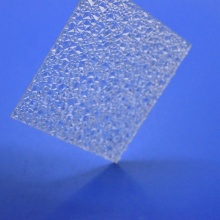 Clear embossed polycarbonate sheet for wall partition
