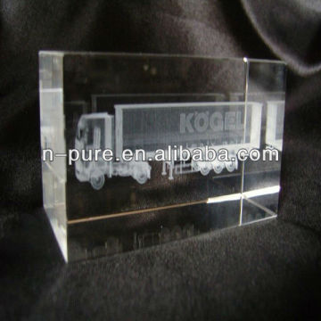 Customized Crystal 3D Laser Etched Paperweight