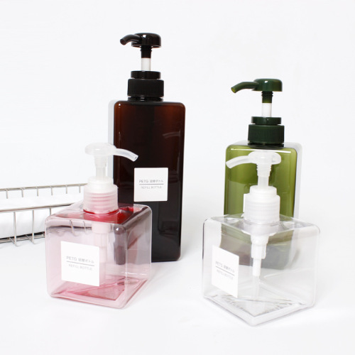 Square PETG lotion shampoo travel bottles
