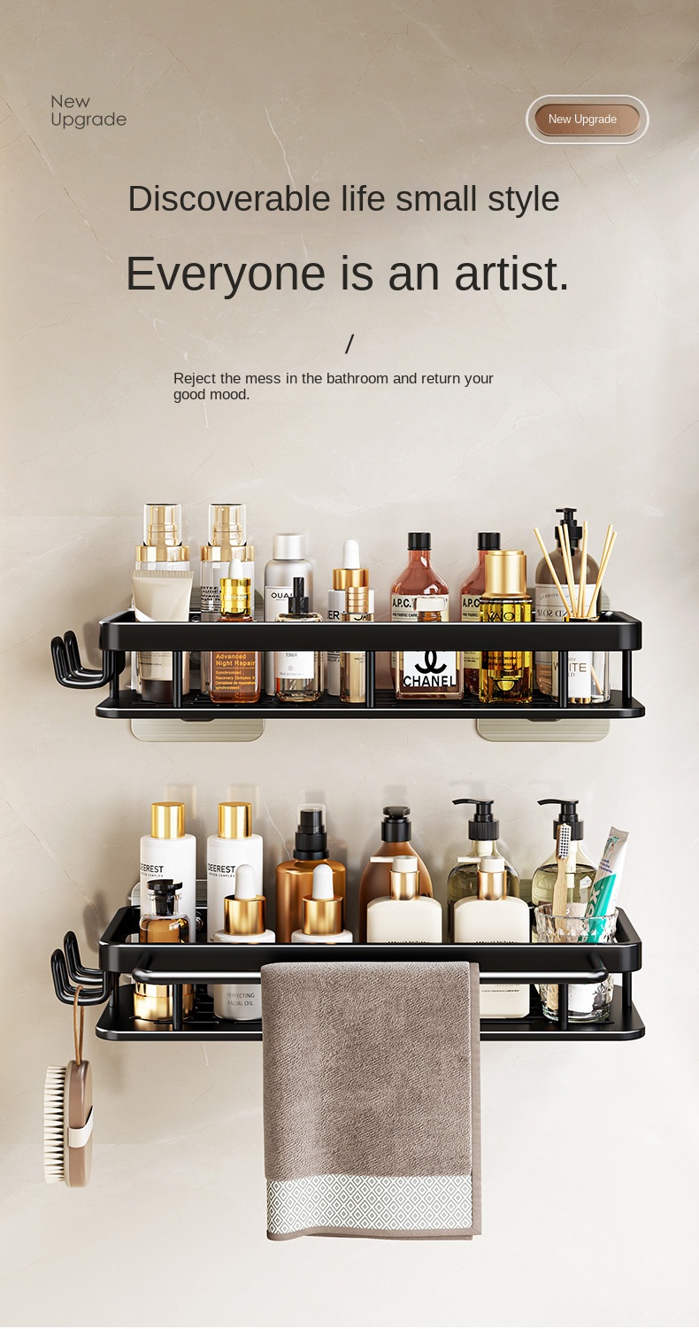 Duvara Monte Tuvalet Depolama Rafı Wall-Mounted Toilet Storage Rack