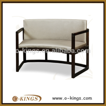 Latest leather high heel back sofa booth