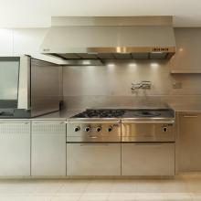 Commercial Stainless Steel Kitchen Corner Cabinet with Countertop