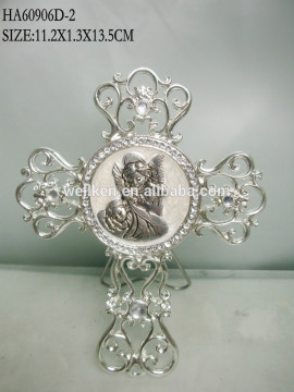 pewter religious cross ornaments,tin alloy souvenirs figurines