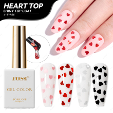 JTING New Arrival Hearts Top Coat Gel for Nail Art