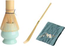 Tea Whisk Set,100 ChasenMatcha Whisk Green Tea Towel
