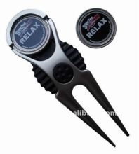 golf divot with logo sticker