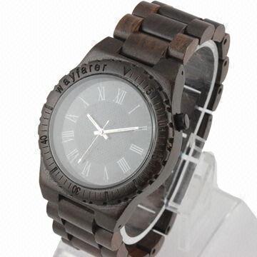 Ebony Wooden Watch, Black Sandalwood with Nice Smell