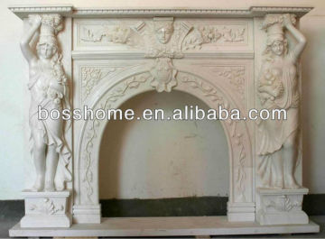 Splendid design carved stone wall decoration imitation fireplace