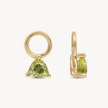 Shiny Colorful Zircon 18K Gold Plated Birthstone DIY Necklace Charms