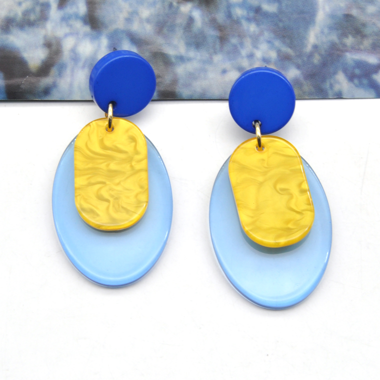 Custom new acrylic material spring summer women earrings trendy